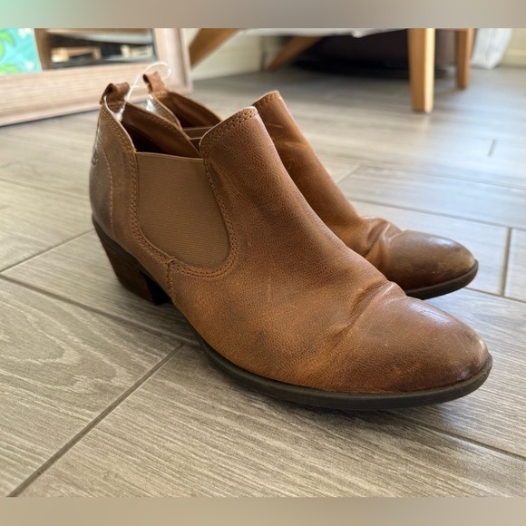 Josef Seibel|Rustic Brown Leather Ankle Booties,low heel•••Western boho style - Picture 4 of 16